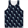 Glowing Jellyfish Pattern Print Men's Tank Top