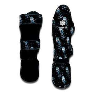 Glowing Jellyfish Pattern Print Muay Thai Shin Guard