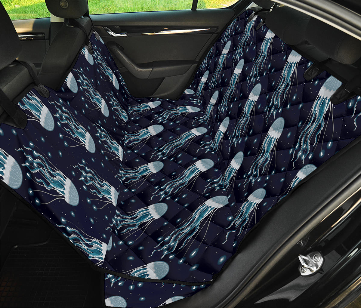 Glowing Jellyfish Pattern Print Pet Car Back Seat Cover