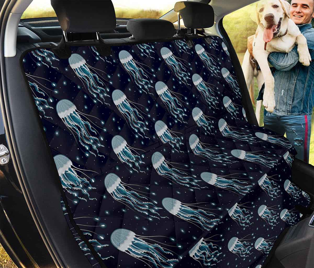 Glowing Jellyfish Pattern Print Pet Car Back Seat Cover