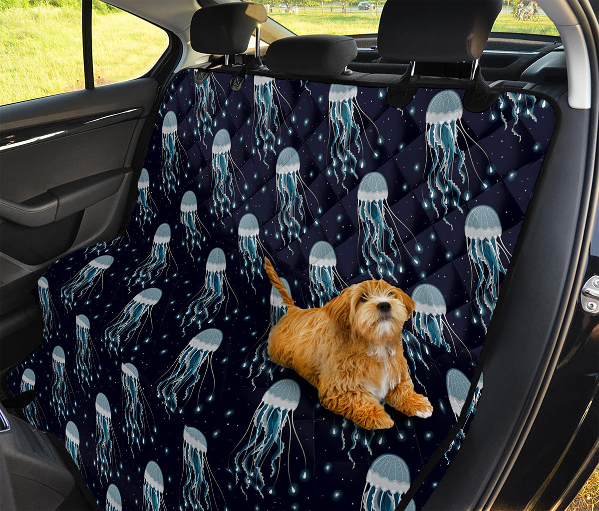 Glowing Jellyfish Pattern Print Pet Car Back Seat Cover