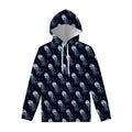 Glowing Jellyfish Pattern Print Pullover Hoodie
