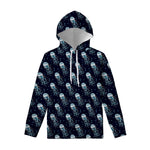 Glowing Jellyfish Pattern Print Pullover Hoodie