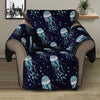 Glowing Jellyfish Pattern Print Recliner Protector