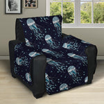 Glowing Jellyfish Pattern Print Recliner Protector