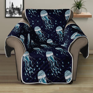 Glowing Jellyfish Pattern Print Recliner Protector