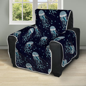 Glowing Jellyfish Pattern Print Recliner Protector