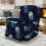 Glowing Jellyfish Pattern Print Recliner Slipcover