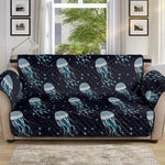 Glowing Jellyfish Pattern Print Sofa Protector