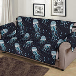 Glowing Jellyfish Pattern Print Sofa Protector