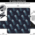 Glowing Jellyfish Pattern Print Sofa Protector