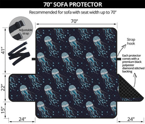 Glowing Jellyfish Pattern Print Sofa Protector