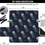 Glowing Jellyfish Pattern Print Sofa Protector