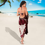 Goat Skull Pentagram Print Beach Sarong Wrap
