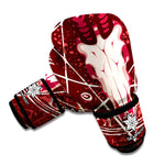 Goat Skull Pentagram Print Boxing Gloves