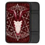 Goat Skull Pentagram Print Car Center Console Cover