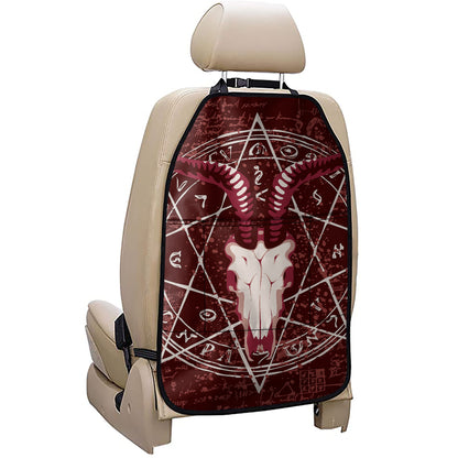 Goat Skull Pentagram Print Car Seat Organizers