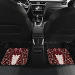 Goat Skull Pentagram Print Front and Back Car Floor Mats