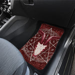Goat Skull Pentagram Print Front and Back Car Floor Mats
