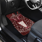Goat Skull Pentagram Print Front Car Floor Mats