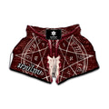 Goat Skull Pentagram Print Muay Thai Boxing Shorts