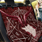 Goat Skull Pentagram Print Pet Car Back Seat Cover
