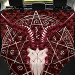 Goat Skull Pentagram Print Pet Car Back Seat Cover