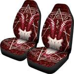 Goat Skull Pentagram Print Universal Fit Car Seat Covers