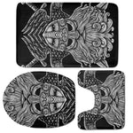 God Odin With Huginn And Muninn Print 3 Piece Bath Mat Set