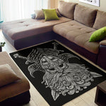 God Odin With Huginn And Muninn Print Area Rug