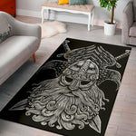 God Odin With Huginn And Muninn Print Area Rug