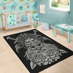 God Odin With Huginn And Muninn Print Area Rug