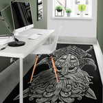 God Odin With Huginn And Muninn Print Area Rug