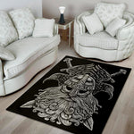 God Odin With Huginn And Muninn Print Area Rug