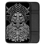 God Odin With Huginn And Muninn Print Car Center Console Cover