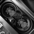 God Odin With Huginn And Muninn Print Car Coasters