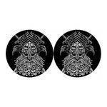 God Odin With Huginn And Muninn Print Car Coasters