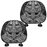 God Odin With Huginn And Muninn Print Car Headrest Covers