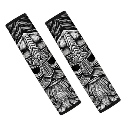 God Odin With Huginn And Muninn Print Car Seat Belt Covers