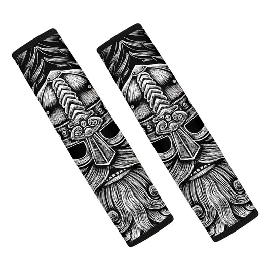 God Odin With Huginn And Muninn Print Car Seat Belt Covers