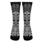 God Odin With Huginn And Muninn Print Crew Socks
