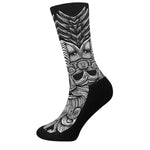 God Odin With Huginn And Muninn Print Crew Socks