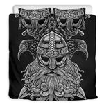 God Odin With Huginn And Muninn Print Duvet Cover Bedding Set