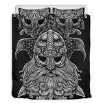 God Odin With Huginn And Muninn Print Duvet Cover Bedding Set