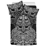 God Odin With Huginn And Muninn Print Duvet Cover Bedding Set