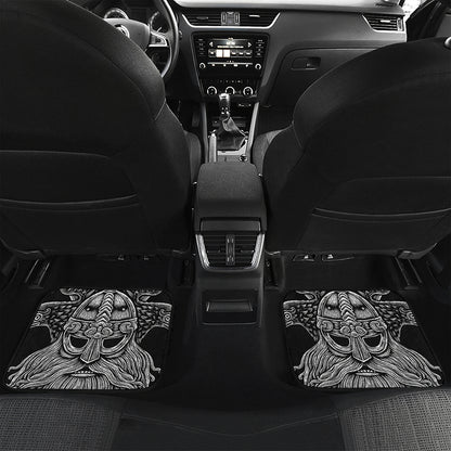 God Odin With Huginn And Muninn Print Front and Back Car Floor Mats