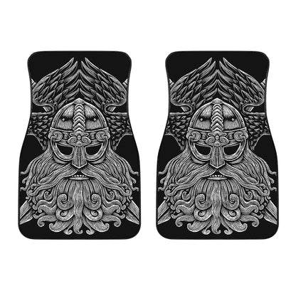 God Odin With Huginn And Muninn Print Front Car Floor Mats