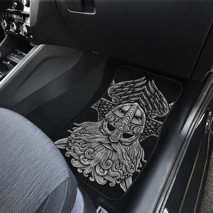 God Odin With Huginn And Muninn Print Front Car Floor Mats