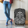 God Odin With Huginn And Muninn Print Luggage Cover