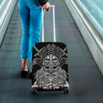 God Odin With Huginn And Muninn Print Luggage Cover